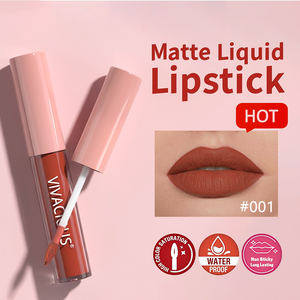 OEM Custom Liquid Matte Lipstick Red Vegan Waterproof Long Lasting Velvet Matte Liquid Lipstick <strong>Wholesale</strong> Mini Lipgloss Set - Product Image 2