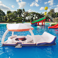 Île flottante gonflable de haute qualité pour divertissement estival, plateforme de loisirs aquatiques, ponton rebondissant Smazing SP-022 EN14960