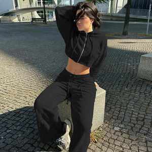 Großhandel Neuheiten Herbst Beliebte Boutique Jogging Wear Zweiteilige Hosen Set - Product Image 4