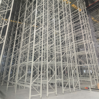 Chariot de manutention robuste à 5 niveaux en acier, verrouillable en sécurité, capacité de charge 3000 kg, renfort antisismique pour rayonnage d'entrepôt
