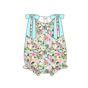 GSSO3556 Conjunto Infantil Personalizado para Niña Activa con Estampado de Flores, Sin Mangas y con Volantes, Venta al Por Mayor - Product Image 6