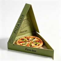 Boîte à pizza triangulaire sur mesure écologique, en carton ondulé recyclable, emballage portable pour la restauration haut de gamme