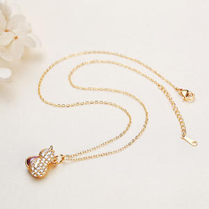 Pendentif en perle d'eau douce de style gourde en alliage de cuivre incrusté de zircon, style unique, vente en gros - Product Image 4