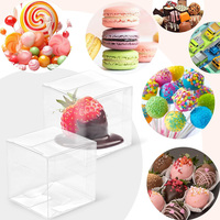Boîte cadeau transparente de luxe en PET, emballage plastique rectangulaire et carré personnalisable pour bonbons et cadeaux