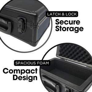 Portable Aluminum <strong>Briefcase</strong> with Zipper Closure for Graded Sports &amp; Trading Cards Card Case &amp; Slab <strong>Storage</strong> <strong>Box</strong> - Product Image 4