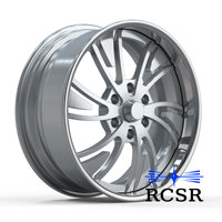 Jantes RCSR personnalisées à profil profond, multi-branches, 18-22 26 24 pouces, finition noir brillant pour voitures de luxe