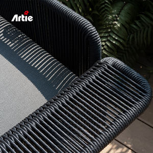 Muebles de terraza exterior, conjunto de sofá para salón, muebles de sala de estar, jardín, en forma de L Patio, sofá Seccional de ratán para exteriores - Product Image 5