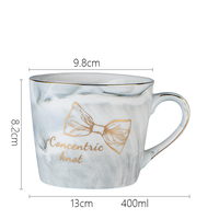 Dropshipping Logo personnalisé Nordic Hand Painted Stroke Baking Coffee Wedding Gifts Marble Ceramic Mug Cup Tumbler