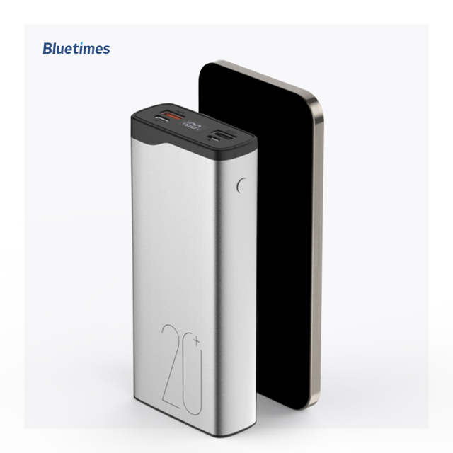Bluetimes PD20w Super Fast Charging Power Bank Dual USB TYPE-C Fast Charging 22.5W Portable 20000mah Power Bank
