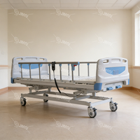 Lit d'hôpital manuel à trois manivelles, prix avantageux, fabriqué en Chine