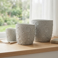 Pots de fleurs modernes en céramique personnalisables, durables et émaillés pour l'intérieur et l'extérieur, pour la maison, le jardin et les centres commerciaux