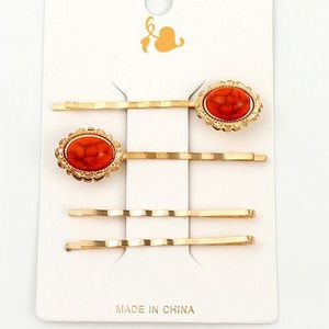 Pince à cheveux en fer électroplaqué avec pierre violette, pince latérale pour femmes, usage quotidien, accessoire de coiffure en métal, fabriqué en Chine - Product Image 3