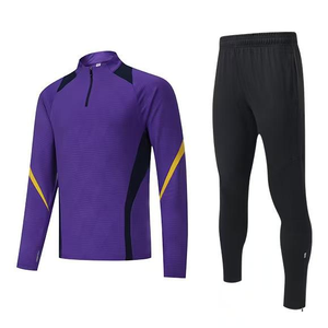 Nouveaux ensembles de survêtements de football à manches longues pour le sport, kits unisexes, veste d'entraînement de football et survêtement grande taille 100 % polyester - Product Image 3