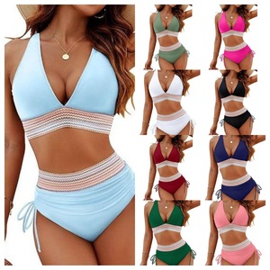 Costume <span class=keywords><strong>da</strong></span> <span class=keywords><strong>Bagno</strong></span> Sexy <span class=keywords><strong>da</strong></span> Donna in Nylon e Spandex, Bikini <span class=keywords><strong>da</strong></span> Spiaggia in Due Pezzi, <span class=keywords><strong>Taglie</strong></span> dalla S alla 5XL - Product Image 2