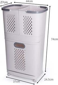 Creative <b>Baskets</b> Bathroom <b>Plastic</b> Organizer Storage Holders & Racks Rolling <b>Laundry</b> Storage <b>Basket</b> for Household - Product Image 3