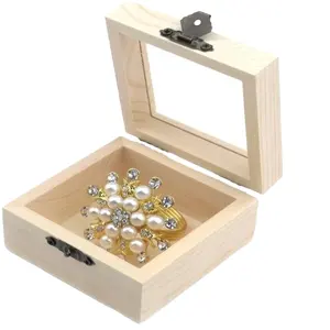 Venda por atacado personalizada pequena caixa de madeira preta retangular jóias caixa de viagem personalizada caixa de madeira impressa