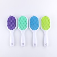 Brosse démêlante magique carrée creuse étanche avec logo personnalisé, poignée en plastique, pour usage domestique – Modèle populaire 2026
