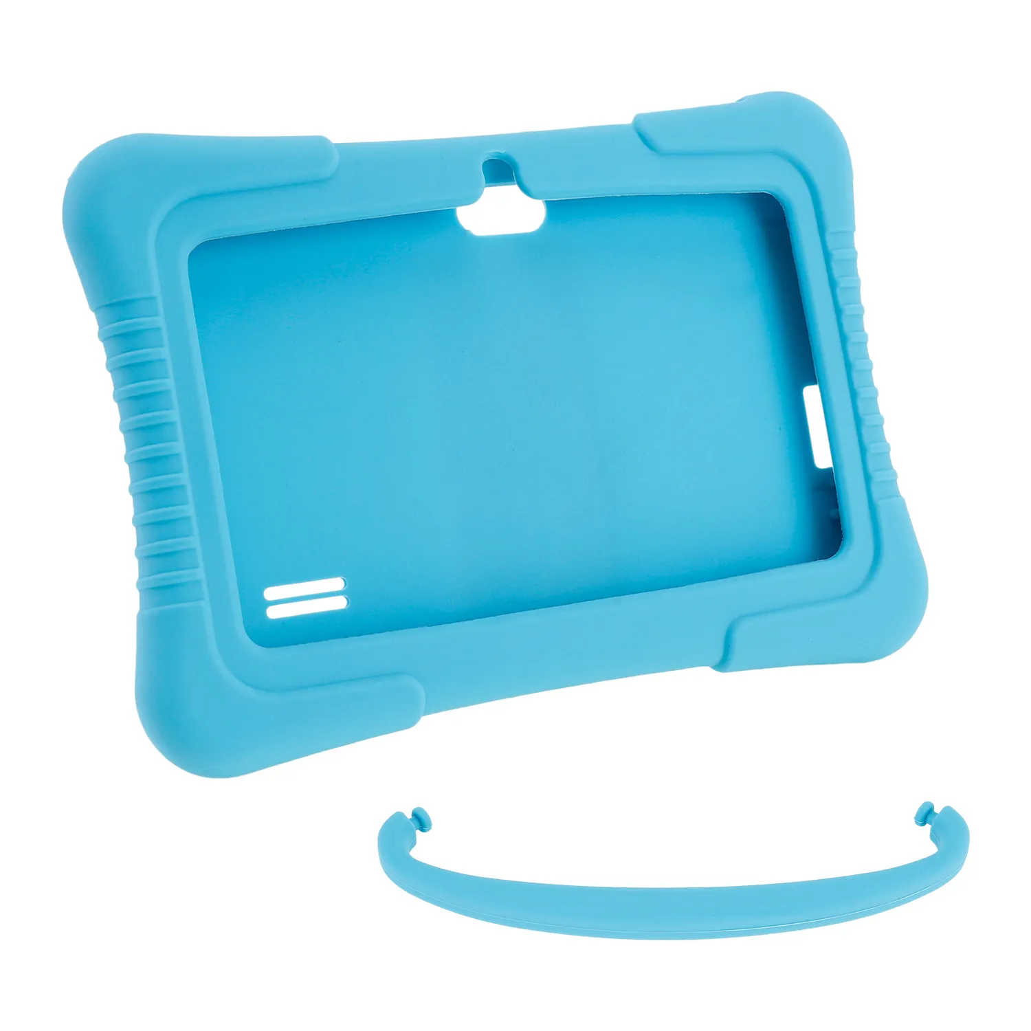 Capa de silicone à prova de choque para tablet, capa de 7 polegadas para tablet, crianças e tablet, com alça e suporte