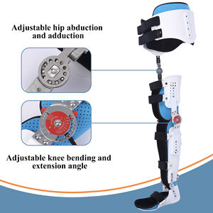 Rodillera ortopédica de aluminio con soporte de pierna ajustable con bisagras ROM Cadera Abducción Golpe Corrección Ortesis - Product Image 3
