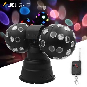 Lumière Disco Effet Son Actif Rotatif Bicolore à Double Tête Miroir Crystal Magic Ball pour Fête – Stock Usine - Product Image 1