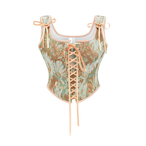 Corset gothique bleu à baleines, débardeur à lacets, style vintage, bustiers et corsets steampunk, corset amincissant sexy pour femme - Product Image 4