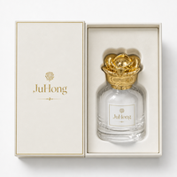 Capsules en Zamac en forme de rose, personnalisables et colorées, pour flacons de parfum avec logo sur mesure, FEA 15