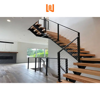 Balustrades en verre en acier inoxydable et aluminium au design moderne, rampes extérieures personnalisées résistantes à la rouille pour jardin, cour et centre commercial