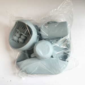Juego de 9 piezas de vajilla de silicona para bebés, con baberos, platos y cuencos con ventosa, ideal para la alimentación y destete de bebés. ¡Gran oferta! - Product Image 5