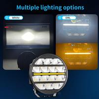 Phare LED rond IP68 de 9 pouces, 24V 12V 100W, bicolore, DRL, phare auxiliaire pour camion, phare de travail pour véhicules tout-terrain lourds 4x4 SUV