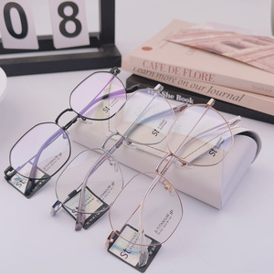 High Quality Lightweight Titanium Eyewear <strong>Small</strong> Frames with Polygon Style Fashionable High Degree <strong>Eyeglasses</strong> - Product Image 1