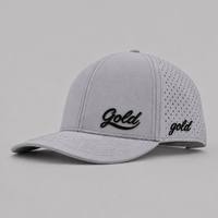 Gorra de Béisbol de 6 Paneles con Logotipo de Silicona Personalizado, Perforaciones Láser, Transpirable, Ligera, Estructurada, Ajustable, Gorra Deportiva al por Mayor