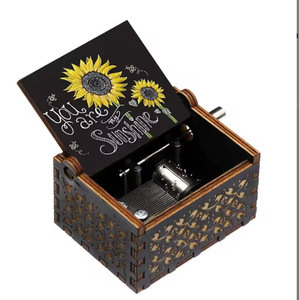 Mini Caja <span class=keywords><strong>Musical</strong></span> de Madera con Manivela, Mecanismo de Caja <span class=keywords><strong>Musical</strong></span> de Arte Moderno 'You Are My Sunshine', Regalo, Exhibición en Puesto, Venta al por Mayor desde China - Product Image 2