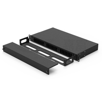 24-Port adaptor LC 4-Link 96-Core ODF Fiber Fusion Pull-Out Panel Patch 1U kotak distribusi serat optik