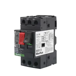 Manhua 3P AC Thermal Magnetic Motor Protection Circuit Breaker 13 to 18A Button Controls GV2ME20