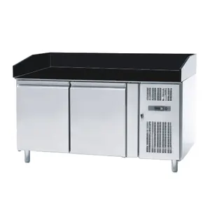 Stainless Steel Commercial Pizza Counter Chiller Double Door Cooling System with Fan Single Door Freezer Refrigerator