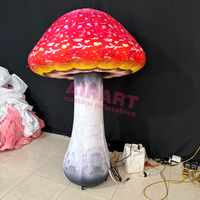 Ballon gonflable décoratif en forme de champignon sur le thème de la jungle, accessoires gonflables en forme de champignon pour scène DJ, champignons gonflables rouges