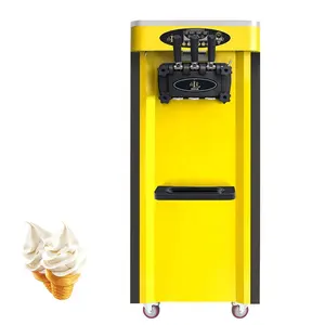 Machine de fabrication de crème glacée, appareil Commercial en acier inoxydable, avec pied sur pied, pour service souple, 220V, 25 l par heure