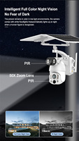 2024 nouveau Sectec 50X Zoom HD 10MP 4G caméra solaire étanche double objectif IP CCTV PTZ caméra solaire de sécurité extérieure