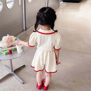 Set Pakaian Bayi Perempuan Musim Panas Kaos Anak Celana Pendek 2 Potong Setelan Stroberi Pakaian Kasual Olahraga Anak Pakaian Bayi 2-8 Tahun - Product Image 4