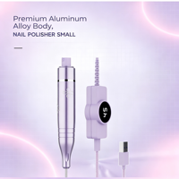 Perceuse à ongles électrique sans fil 16000 tr/min avec batterie rechargeable, lime à ongles en alliage d'aluminium pour salon de manucure professionnel