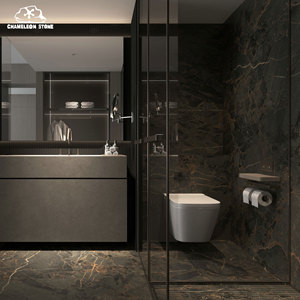 Dalles <span class=keywords><strong>de</strong></span> pierre frittée <span class=keywords><strong>de</strong></span> luxe Chameleon Noir Or Garantie 5 ans pour <span class=keywords><strong>les</strong></span> murs <span class=keywords><strong>de</strong></span> la chambre, le salon, <span class=keywords><strong>les</strong></span> finitions <span class=keywords><strong>de</strong></span> meubles, la cuisine - Product Image 6