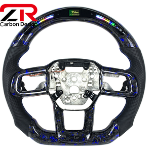 Volante Deportivo Personalizado de Fibra de Carbono Forjado con LED e Indicador de RPM para Ford Mustang 2024 2025 GT <span class=keywords><strong>Shelby</strong></span> <span class=keywords><strong>GT350</strong></span> GT500 GTD ST RS Dark Horse - Product Image 1