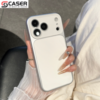 Étui de téléphone élégant effet mat doux au toucher avec grande fenêtre de visualisation et protection caméra, bicolore antichoc pour iPhone 18 Pro Max 17 16 15 Pro