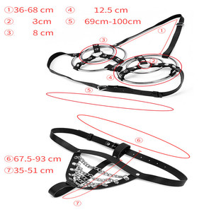Costume in Pelle per Bondage Fetish Slave, <span class=keywords><strong>Outfit</strong></span> <span class=keywords><strong>BDSM</strong></span> con Cintura di Castità, Lingerie, Attrezzatura Sessuale - Product Image 6