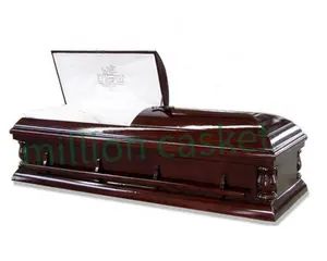 Solid álamo Americano estilo judaica caixão cremação caixão funeral suprimentos atacado