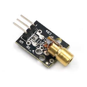 DIY projeler için 5V lazer sensör modülü KY-008 lazer diyot genişletme kartı lazer kafası modülü - Product Image 2