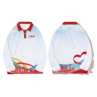 Chemises polo à manches longues, grande taille, sublimation de haute qualité, respirantes, unisexes, pour hommes