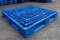 NEXARA Heavy Duty 1100*1100*150mm Euro Palette 4T Capacité HDPE Plastique 4-Way Entry Single Faced Moving Palettes for Grid Field