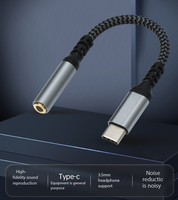 Adaptateur audio Type-C mâle vers 3,5 mm femelle, décodeur numérique DAC, prise casque vers convertisseur Type-C, longueur du câble 0,3 m 0,5 m 1 m 2 m