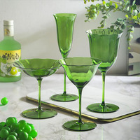 Verre à vin rétro simple sur pied, verre à champagne créatif et exquis